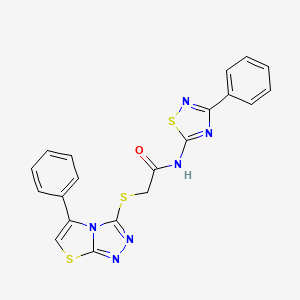 N-(3-phenyl-1,2,4-thiadiazol-5-yl)-2-({5-phenyl-[1,2,4]triazolo[3,4-b][1,3]thiazol-3-yl}sulfanyl)acetamide