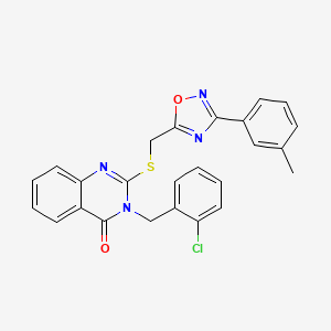 3-(2-chlorobenzyl)-2-(((3-(m-tolyl)-1,2,4-oxadiazol-5-yl)methyl)thio)quinazolin-4(3H)-one