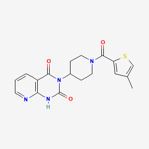 molecular formula C18H18N4O3S B2687920 3-(1-(4-methylthiophene-2-carbonyl)piperidin-4-yl)pyrido[2,3-d]pyrimidine-2,4(1H,3H)-dione CAS No. 2034520-47-1