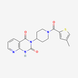 molecular formula C18H18N4O3S B2687920 3-(1-(4-甲硫苯-2-甲酰)哌啶-4-基)吡啶并[2,3-d]嘧啶-2,4(1H,3H)-二酮 CAS No. 2034520-47-1