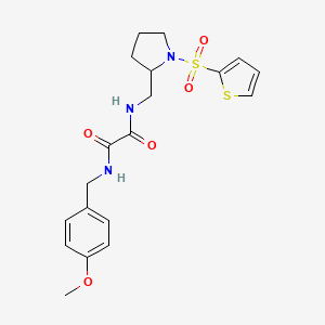 N1-(4-methoxybenzyl)-N2-((1-(thiophen-2-ylsulfonyl)pyrrolidin-2-yl)methyl)oxalamide