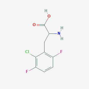 molecular formula C9H8ClF2NO2 B2687928 2-Amino-3-(2-chloro-3,6-difluorophenyl)propanoic acid CAS No. 1259981-12-8