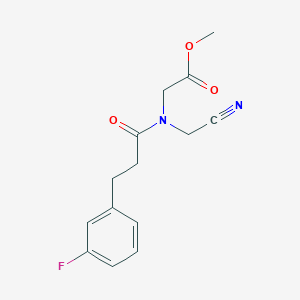 molecular formula C14H15FN2O3 B2687930 Methyl 2-[cyanomethyl-[3-(3-fluorophenyl)propanoyl]amino]acetate CAS No. 1436163-11-9