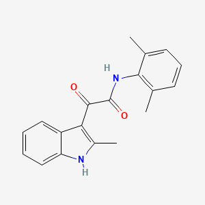 molecular formula C19H18N2O2 B2687933 N-(2,6-二甲基苯基)-2-(2-甲基-1H-吲哚-3-基)-2-氧乙基甲酰胺 CAS No. 696638-35-4