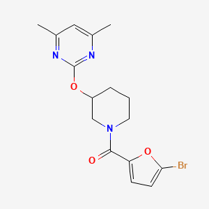 2-{[1-(5-bromofuran-2-carbonyl)piperidin-3-yl]oxy}-4,6-dimethylpyrimidine