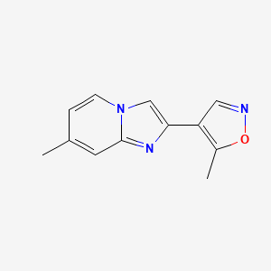 7-Methyl-2-(5-methyl-4-isoxazolyl)imidazo[1,2-a]pyridine