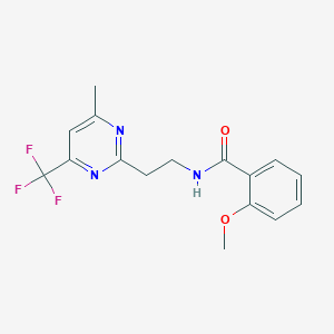 2-methoxy-N-(2-(4-methyl-6-(trifluoromethyl)pyrimidin-2-yl)ethyl)benzamide