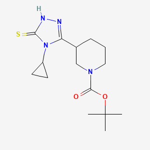 molecular formula C15H24N4O2S B2687953 tert-butyl 3-(4-cyclopropyl-5-sulfanyl-4H-1,2,4-triazol-3-yl)piperidine-1-carboxylate CAS No. 1795438-68-4