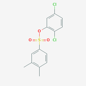 molecular formula C14H12Cl2O3S B2687956 2,5-Dichlorophenyl 3,4-dimethylbenzene-1-sulfonate CAS No. 2380032-78-8