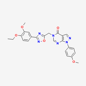 molecular formula C24H22N6O5 B2687957 Methyl 4-[2-(benzylamino)-2-oxoethoxy]-6,7-dimethoxyquinoline-2-carboxylate CAS No. 1031966-22-9