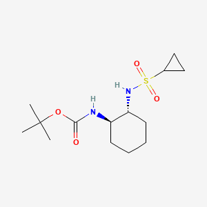 molecular formula C14H26N2O4S B2687958 tert-butyl N-[(1R,2R)-2-cyclopropanesulfonamidocyclohexyl]carbamate CAS No. 2059910-06-2