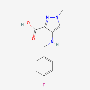 molecular formula C12H12FN3O2 B2687966 4-[(4-Fluorobenzyl)amino]-1-methyl-1H-pyrazole-3-carboxylic acid CAS No. 1006448-78-7