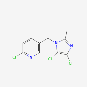 molecular formula C10H8Cl3N3 B2687969 2-氯-5-((4,5-二氯-2-甲基-1H-咪唑-1-基)甲基)吡啶 CAS No. 1245570-11-9