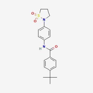 molecular formula C20H24N2O3S B2687982 4-tert-butyl-N-[4-(1,1-dioxo-1lambda6,2-thiazolidin-2-yl)phenyl]benzamide CAS No. 946337-85-5