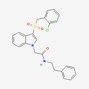 2-{3-[(2-chlorophenyl)methanesulfonyl]-1H-indol-1-yl}-N-(2-phenylethyl)acetamide