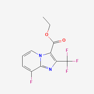 molecular formula C11H8F4N2O2 B2687996 Ethyl 8-fluoro-2-(trifluoromethyl)imidazo[1,2-a]pyridine-3-carboxylate CAS No. 2379918-41-7