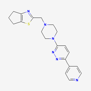 2-[[4-(6-Pyridin-4-ylpyridazin-3-yl)piperazin-1-yl]methyl]-5,6-dihydro-4H-cyclopenta[d][1,3]thiazole