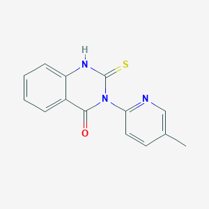 molecular formula C14H11N3OS B2688002 3-(5-Methylpyridin-2-yl)-2-sulfanyl-3,4-dihydroquinazolin-4-one CAS No. 855715-38-7
