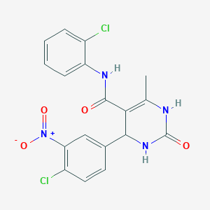 4-(4-chloro-3-nitrophenyl)-N-(2-chlorophenyl)-6-methyl-2-oxo-1,2,3,4-tetrahydropyrimidine-5-carboxamide