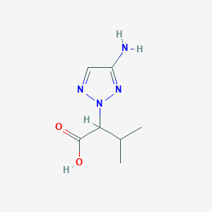 molecular formula C7H12N4O2 B2688014 2-(4-amino-2H-1,2,3-triazol-2-yl)-3-methylbutanoic acid CAS No. 1367976-16-6
