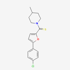 (5-(4-Chlorophenyl)furan-2-yl)(4-methylpiperidin-1-yl)methanethione