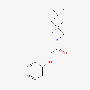 molecular formula C17H23NO2 B2688021 1-{6,6-Dimethyl-2-azaspiro[3.3]heptan-2-yl}-2-(2-methylphenoxy)ethan-1-one CAS No. 2379977-06-5