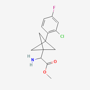 Methyl 2-amino-2-[3-(2-chloro-4-fluorophenyl)-1-bicyclo[1.1.1]pentanyl]acetate