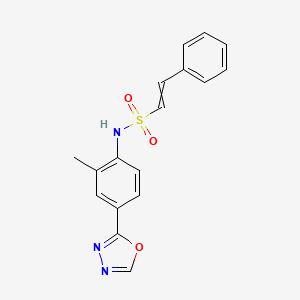molecular formula C17H15N3O3S B2688027 N-[2-methyl-4-(1,3,4-oxadiazol-2-yl)phenyl]-2-phenylethene-1-sulfonamide CAS No. 1376449-18-1