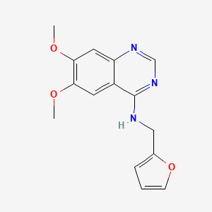 molecular formula C15H15N3O3 B2688038 N-(furan-2-ylmethyl)-6,7-dimethoxyquinazolin-4-amine CAS No. 477855-30-4
