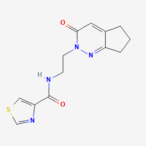 N-(2-(3-oxo-3,5,6,7-tetrahydro-2H-cyclopenta[c]pyridazin-2-yl)ethyl)thiazole-4-carboxamide