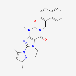 8-(3,5-dimethyl-1H-pyrazol-1-yl)-7-ethyl-3-methyl-1-(naphthalen-1-ylmethyl)-1H-purine-2,6(3H,7H)-dione