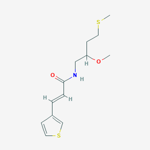 (E)-N-(2-Methoxy-4-methylsulfanylbutyl)-3-thiophen-3-ylprop-2-enamide