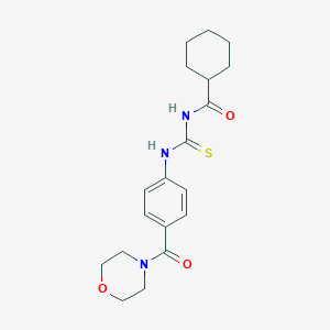 molecular formula C19H25N3O3S B268805 N-(cyclohexylcarbonyl)-N'-[4-(4-morpholinylcarbonyl)phenyl]thiourea 