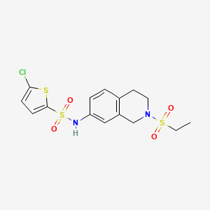5-chloro-N-(2-(ethylsulfonyl)-1,2,3,4-tetrahydroisoquinolin-7-yl)thiophene-2-sulfonamide