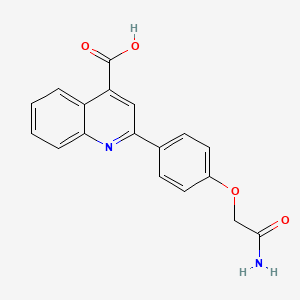 molecular formula C18H14N2O4 B2688062 2-[4-(carbamoylmethoxy)phenyl]quinoline-4-carboxylic Acid CAS No. 351001-15-5