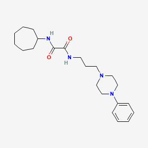 molecular formula C22H34N4O2 B2688073 N1-cycloheptyl-N2-(3-(4-phenylpiperazin-1-yl)propyl)oxalamide CAS No. 1049520-03-7