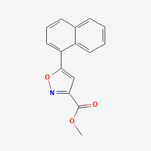 molecular formula C15H11NO3 B2688079 Methyl 5-(naphthalen-1-yl)isoxazole-3-carboxylate CAS No. 2034443-18-8