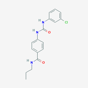 molecular formula C17H18ClN3O2 B268808 4-({[(3-chlorophenyl)amino]carbonyl}amino)-N-propylbenzamide 
