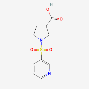 molecular formula C10H12N2O4S B2688086 1-(Pyridine-3-sulfonyl)pyrrolidine-3-carboxylic acid CAS No. 1275879-96-3