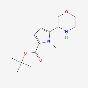 molecular formula C14H22N2O3 B2688092 Tert-butyl 1-methyl-5-morpholin-3-ylpyrrole-2-carboxylate CAS No. 2287286-20-6