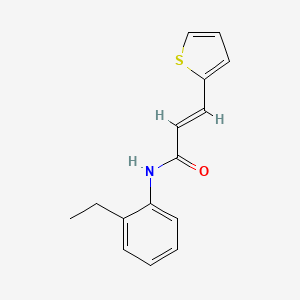 molecular formula C15H15NOS B2688093 N-(2-Ethylphenyl)-3-(2-thienyl)-2-propenamide CAS No. 853347-88-3