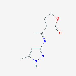 3-[(3-methyl-1H-pyrazol-5-yl)ethanimidoyl]dihydro-2(3H)-furanone
