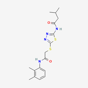 N-(5-((2-((2,3-dimethylphenyl)amino)-2-oxoethyl)thio)-1,3,4-thiadiazol-2-yl)-3-methylbutanamide