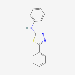 molecular formula C14H11N3S B2688100 N,5-二苯基-1,3,4-噻二唑-2-胺 CAS No. 1437-57-6