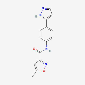 N-(4-(1H-pyrazol-3-yl)phenyl)-5-methylisoxazole-3-carboxamide