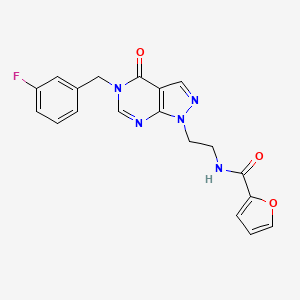 N-(2-(5-(3-fluorobenzyl)-4-oxo-4,5-dihydro-1H-pyrazolo[3,4-d]pyrimidin-1-yl)ethyl)furan-2-carboxamide