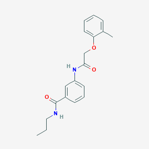 molecular formula C19H22N2O3 B268812 3-{[(2-methylphenoxy)acetyl]amino}-N-propylbenzamide 