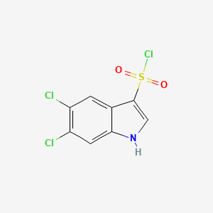 molecular formula C8H4Cl3NO2S B2688121 5,6-Dichloro-1H-indole-3-sulfonyl chloride CAS No. 1780367-17-0