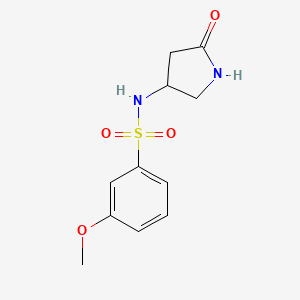 molecular formula C11H14N2O4S B2688126 3-methoxy-N-(5-oxopyrrolidin-3-yl)benzenesulfonamide CAS No. 1396684-01-7