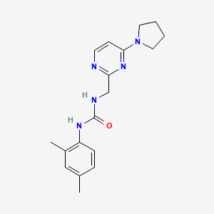 molecular formula C18H23N5O B2688129 1-(2,4-Dimethylphenyl)-3-((4-(pyrrolidin-1-yl)pyrimidin-2-yl)methyl)urea CAS No. 1798030-66-6